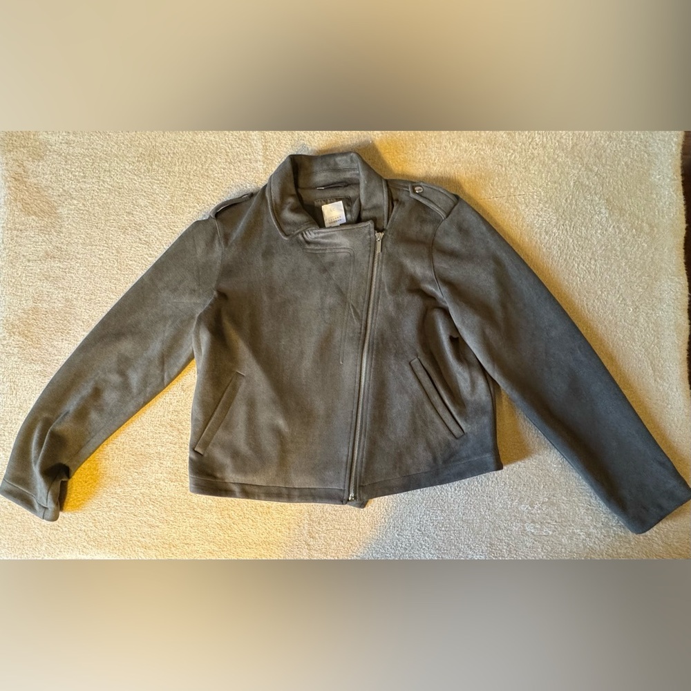 LC Lauren Conrad Olive Bomber Jacket